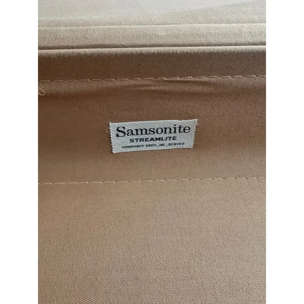 Vintage 1950s 60s Samsonite Streamlite Brown Suitcase Shwayder Bros Luggage